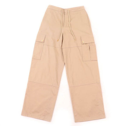 Celine 2p06a539w Triomphe Gold Button High Waist 100% Cotton Loose Fit Cargo