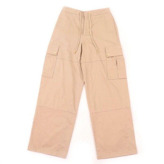 Celine 2p06a539w Triomphe Gold Button High Waist 100% Cotton Loose Fit Cargo