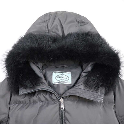 Prada Fur Down Coat 29e117 106o Gray 40