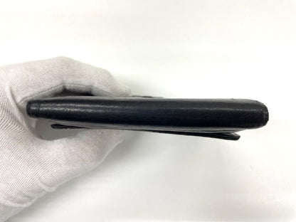 Chanel Coco Mark W Hook Lambskin Bifold Compact Wallet Black Made In France