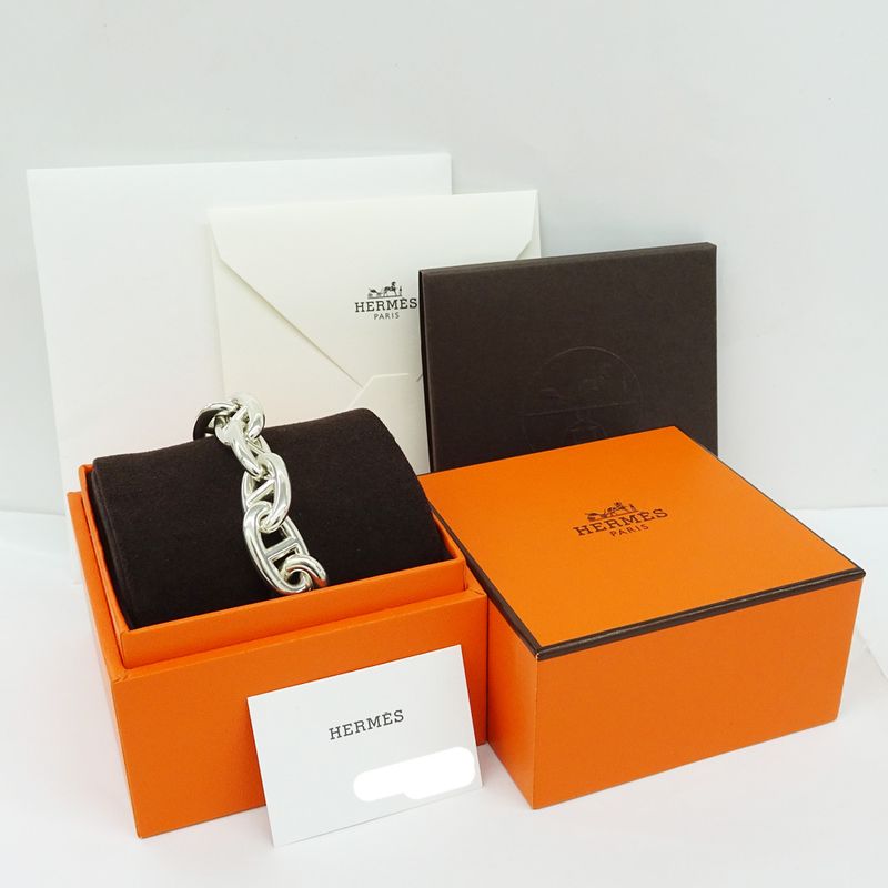 Hermes Chaine D'ancre T GM Bracelet 10 Frames Sv925 Unisex Jewelry -