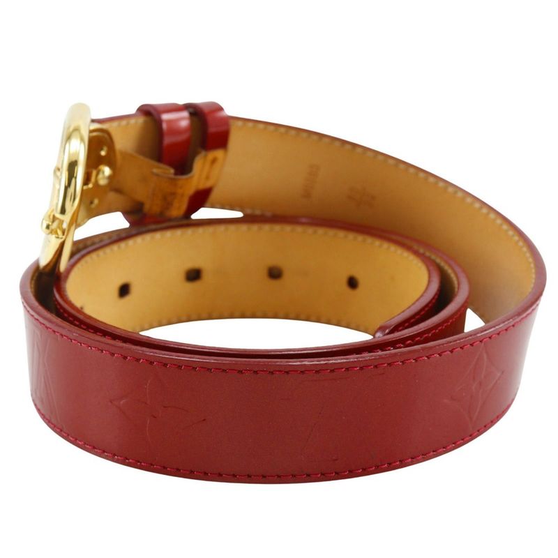 Louis Vuitton Santure M6980 Monogram Vernis Pomme D'amour Red Ca4181 Ladies Belt