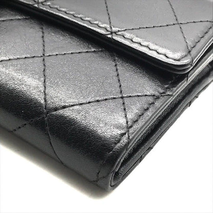 Chanel Quilted CC Logo Turnlock Wallet Black