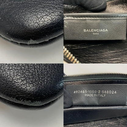 Balenciaga Leather Black Pouch