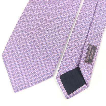 Hermes 659128t 100% Silk H Logo All-over Pattern Silk Twill Tie Regular Tie