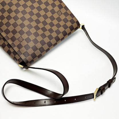 Louis Vuitton Damier Musette N51302 Brown Shoulder Bag Ladies Gold Hardware