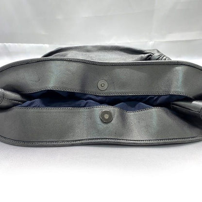 Loewe Tote Bag Metallic Gray Anagram Excellent Condition Preowned Leather