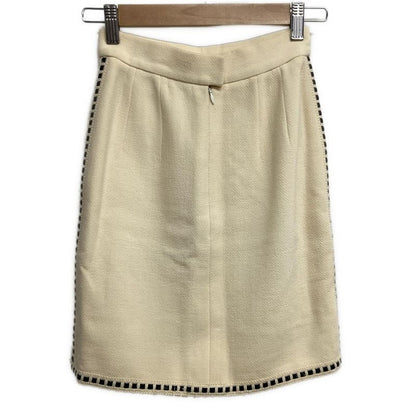 Chanel Miniskirt Size 34 S Women - 20770 Ivory And Black
