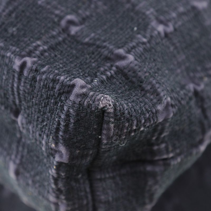 Hermes Amedava Cabas De Poche Canvas Black Women's Shoulder Bag