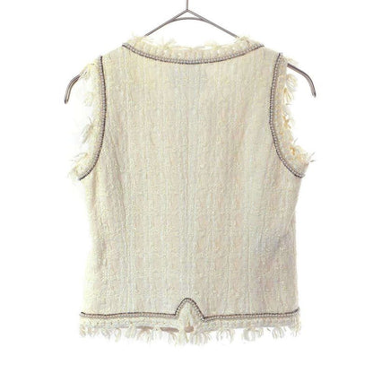 Chanel 2005c Ginza Store Only Faux Pearl Sleeveless Tweed Top P25200v15453