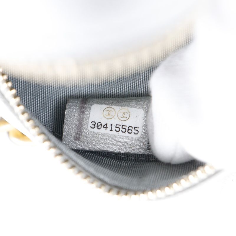 Chanel 19 Chain Clutch Ap0945 Calf Silver Ladies Shoulder Bag