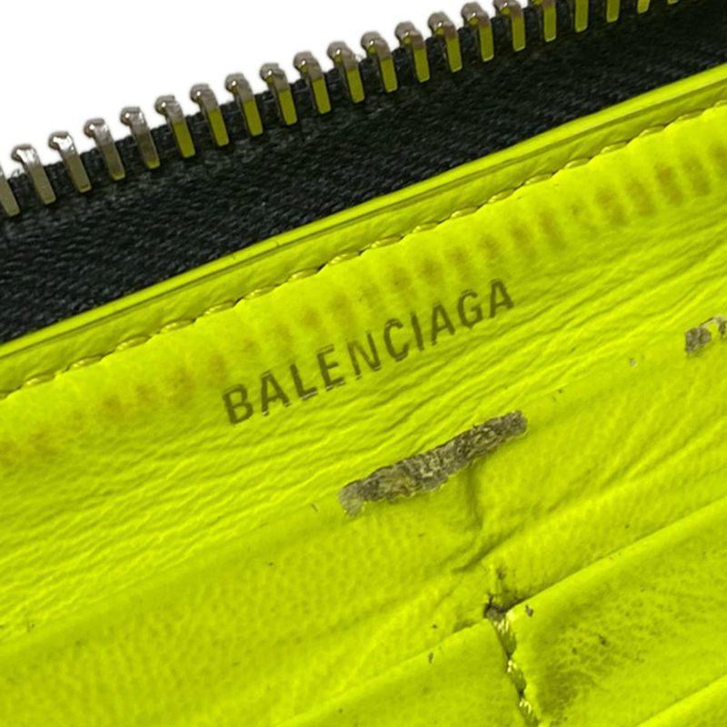 Balenciaga Everyday Continental Zip Around 505052 Black And White Round Zipper