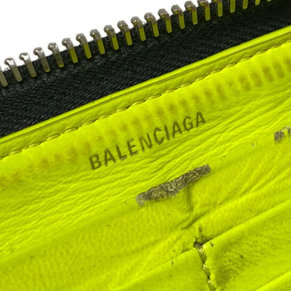 Balenciaga Everyday Continental Zip Around 505052 Black And White Round Zipper