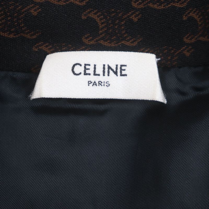 Celine 23SS 2y74a366 Monogram Triomphe Charm Logo Embroidery Zip-up Tracksuit