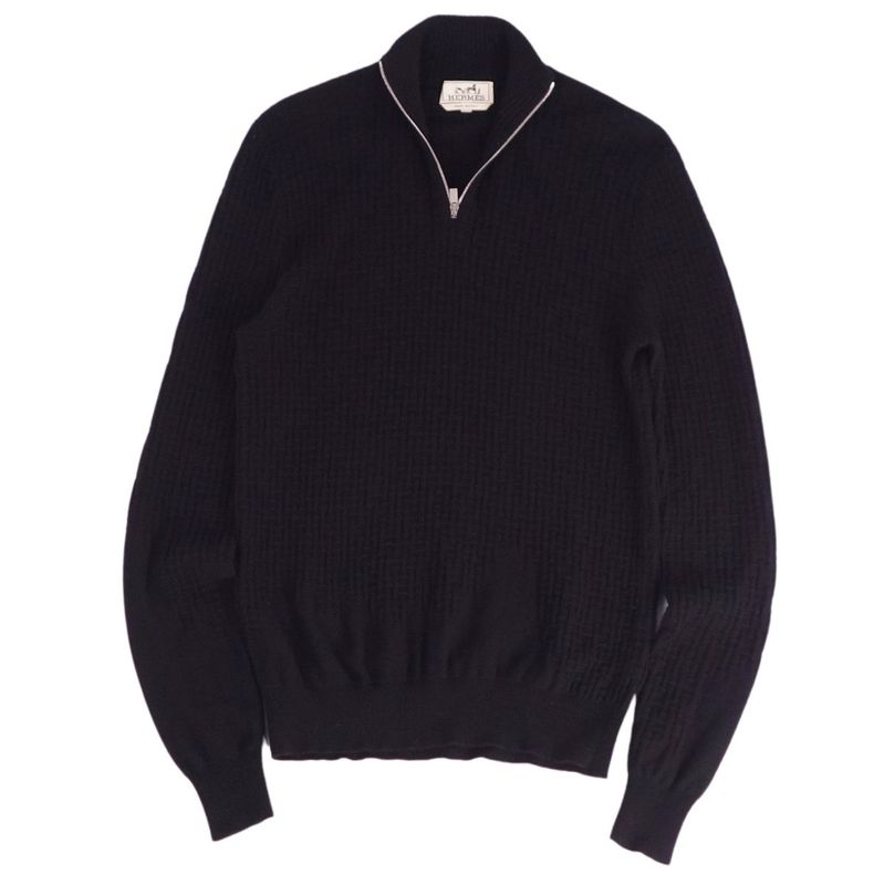 Hermes Knit Half-zip Sweater Long Sleeve Long