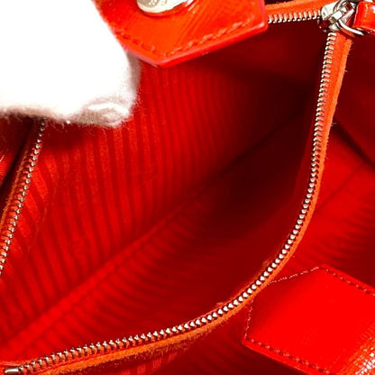 Fendi 8bh253-m5q 2-way Petite Toujours Handbag Tote Bag Leather Enamel Red With