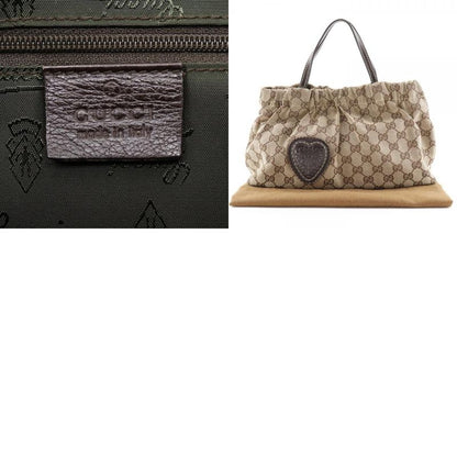 Gucci Heart Cles Sto 212994 GG Canvas Beige Ladies Handbag