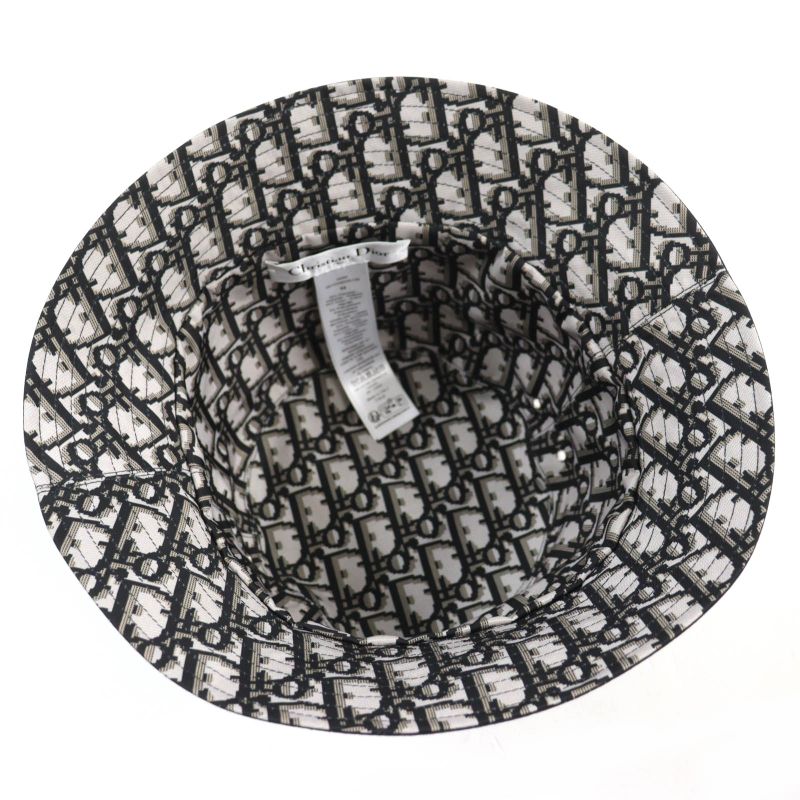 Christian DIOR 95tdd923a130 Teddy-d Obscure Pattern Bob Hat Black 58 Storage