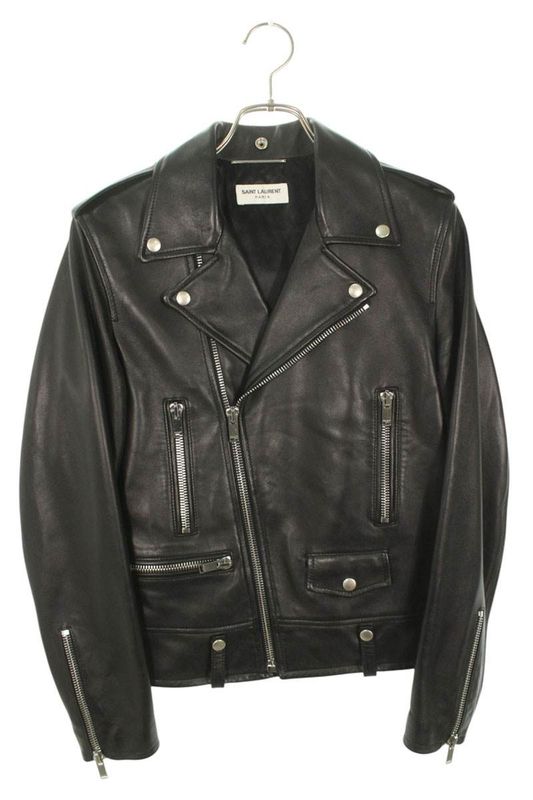 Saint Laurent Paris 484284 Y5ya2 Classic Motorcycle Rider Scuff The Jacket