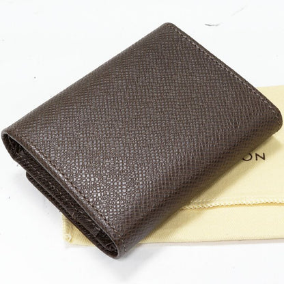 Louis Vuitton Coin Case Compact Wallet Taiga Grizzly Portmonnais Sergei M32568