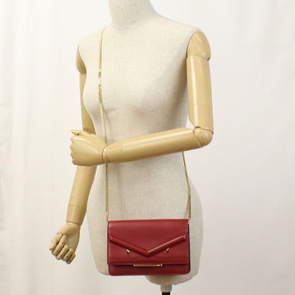 Fendi Bug's Eye 8m0346 Chain Wallet Leather Women