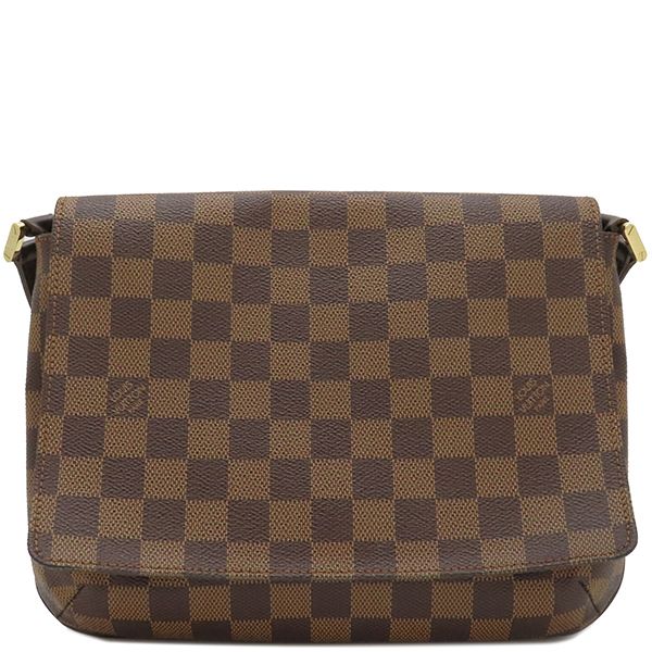 Louis Vuitton Shoulder Bag Musette Tango Damier Canvas Damier Ebene Gold