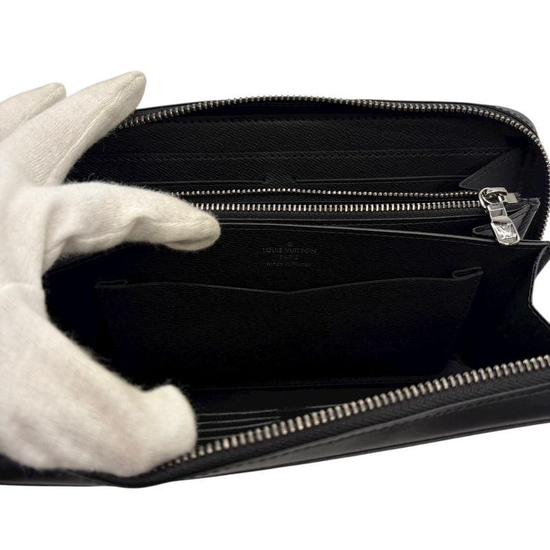 3232 Louis Vuitton Long Wallet Zippy XL M61698 Monogram Eclipse LV Wallet Black
