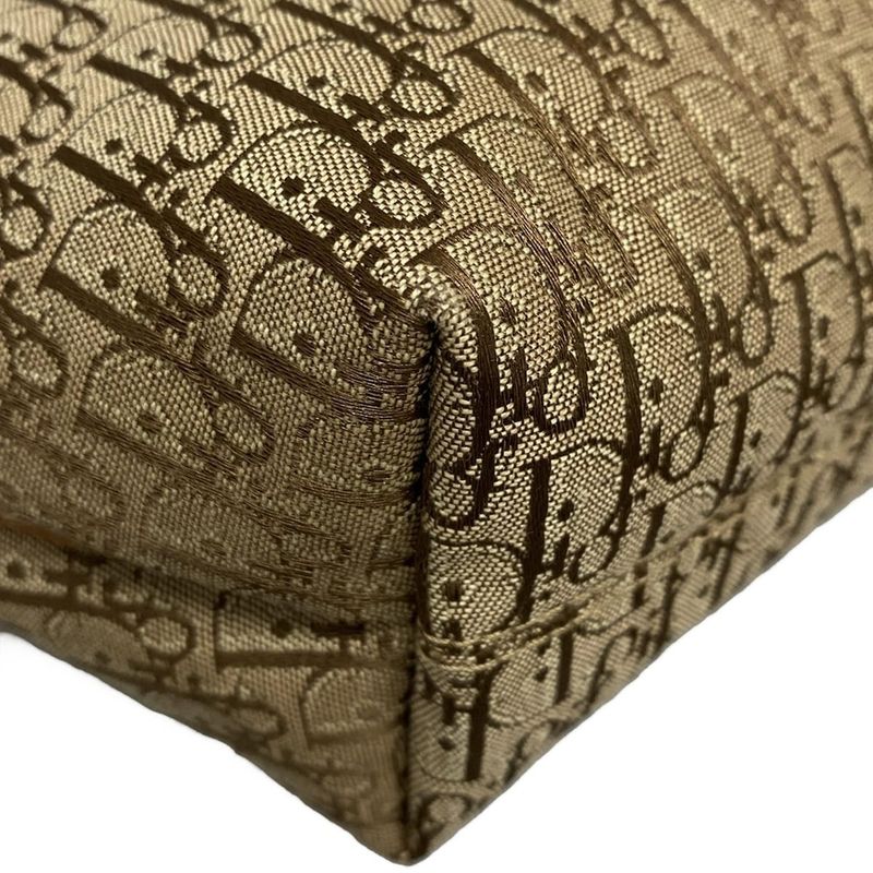 Dior/christian Dior Handbag Trotter Beige And Brown Mini Bag Leather