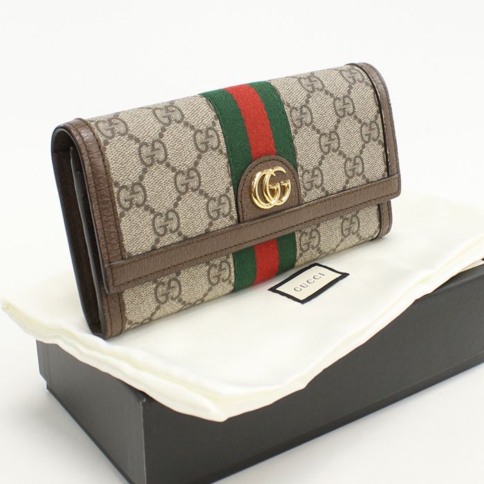 Gucci GG Continental Wallet Ophidia 523153 Long Wallet With Di-fold Coin Purse