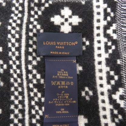 Louis Vuitton Two Sided Wool Echarpe Monogram M77947 Scarf Grey LV 1799 Louis