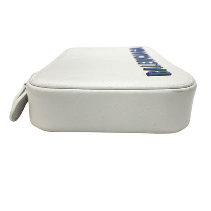 Em10009 Balenciaga Shoulder Bag Phone Shoulder Cache Zip Phone Holder White
