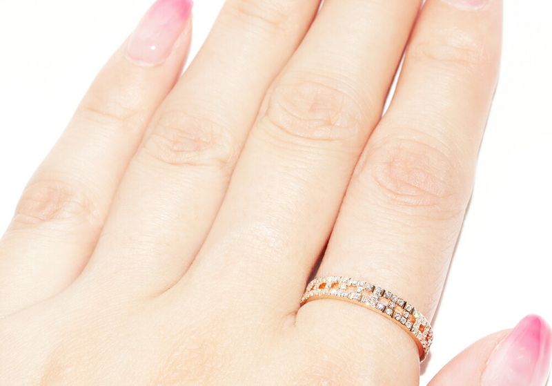 Tiffany & Co Ring 18K Pink Gold Diamond 023ct T True Narrow Ring