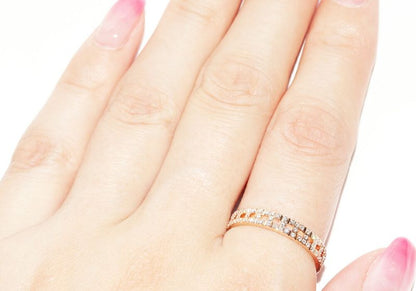 Tiffany & Co Ring 18K Pink Gold Diamond 023ct T True Narrow Ring