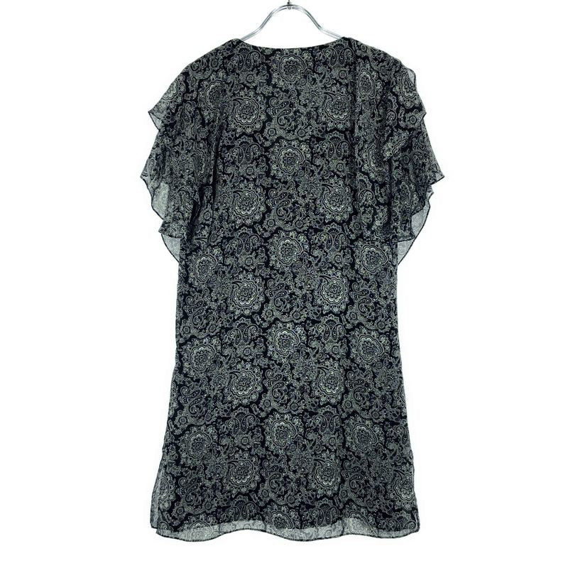 Saint Laurent Paris 19ss Paisley Blouse Open Neck Paisley Sheer Tunic 549903