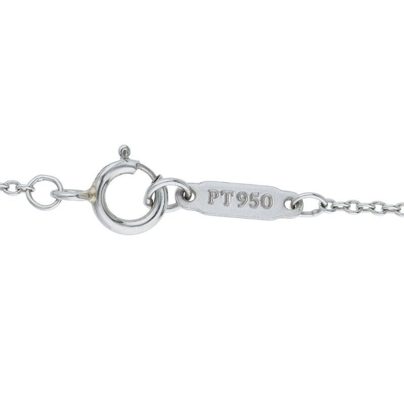 Tiffany & Co Crown Key Pt950 X 18K Diamond Necklace Ladies