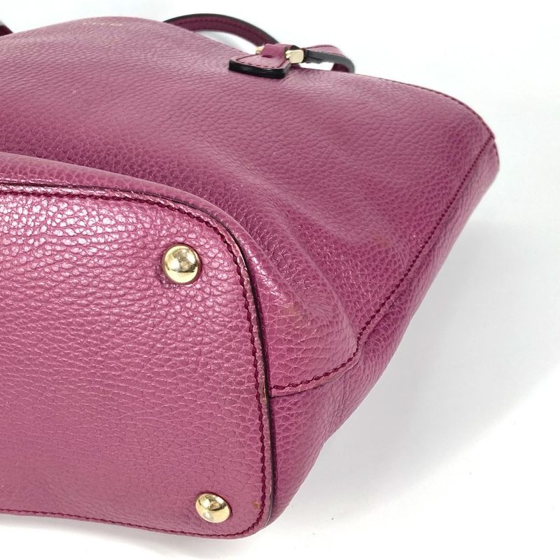 Gucci Shoulder Bag Interlocking G 388561 Leather Purple