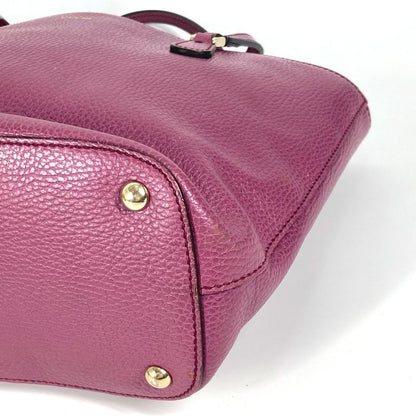 Gucci Shoulder Bag Interlocking G 388561 Leather Purple