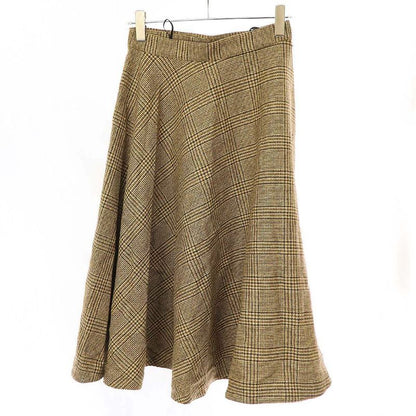Celine Hound's Tooth Check Long Skirt 2j210222k Brown 38