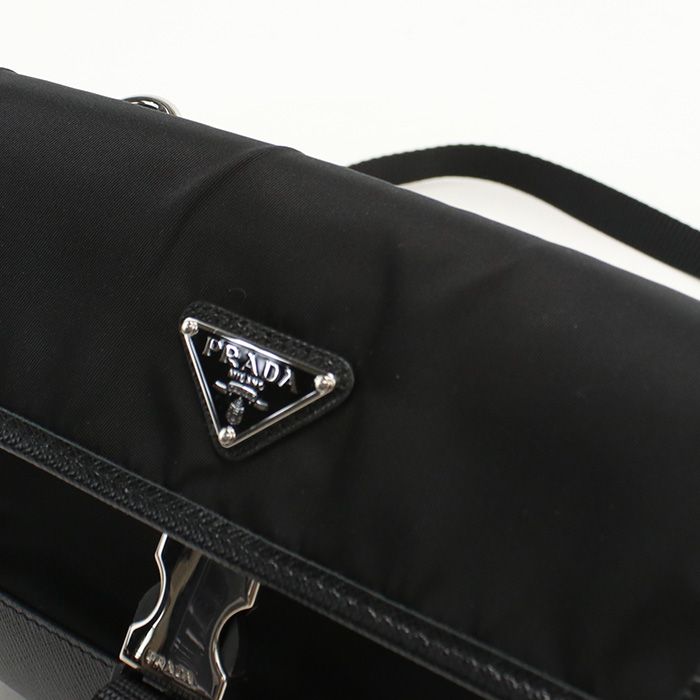 Prada 2zh108 Crossbody Shoulder Bag Nylon Saffiano Leather Men's