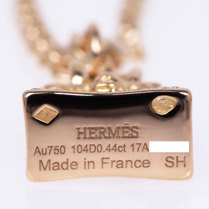 Hermes Bracelet Amulet Birkin SH 750pg 18K Gold Diamond 0.44ct 15cm