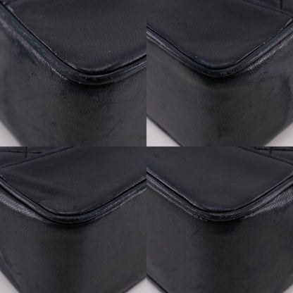Chanel Matelasse Chain Shoulder Vintage Lambskin Black Women Shoulder Bag