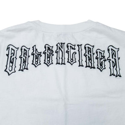19ss Balenciaga Tattoo Logo T-Shirt Tattoo Logo Back Embroidery Short Sleeve