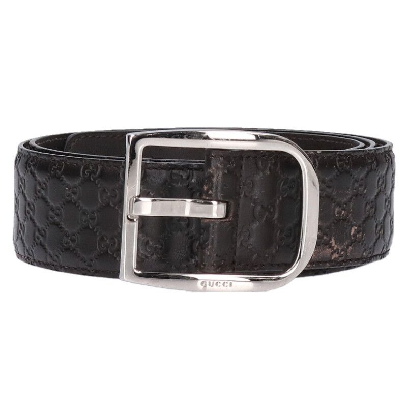 Gucci 449716 GG Logo Leather Belt Men's 90 36