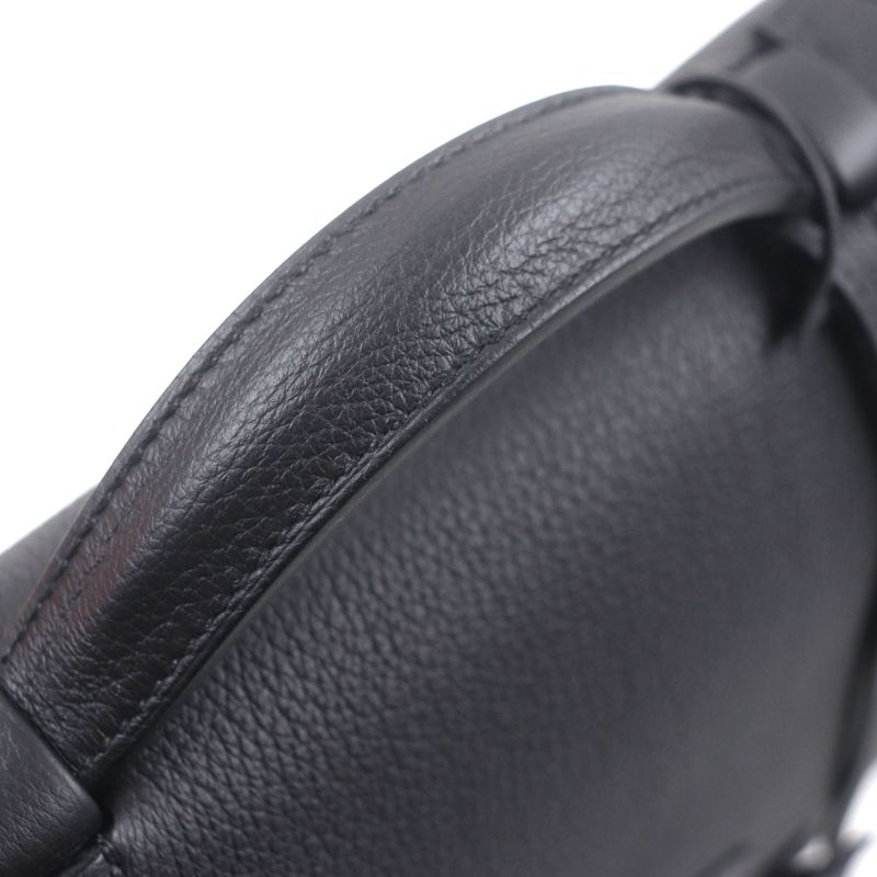 Hermes Sac A Depeches 38 Togo Silver Hardware Leather Briefcase Black With K