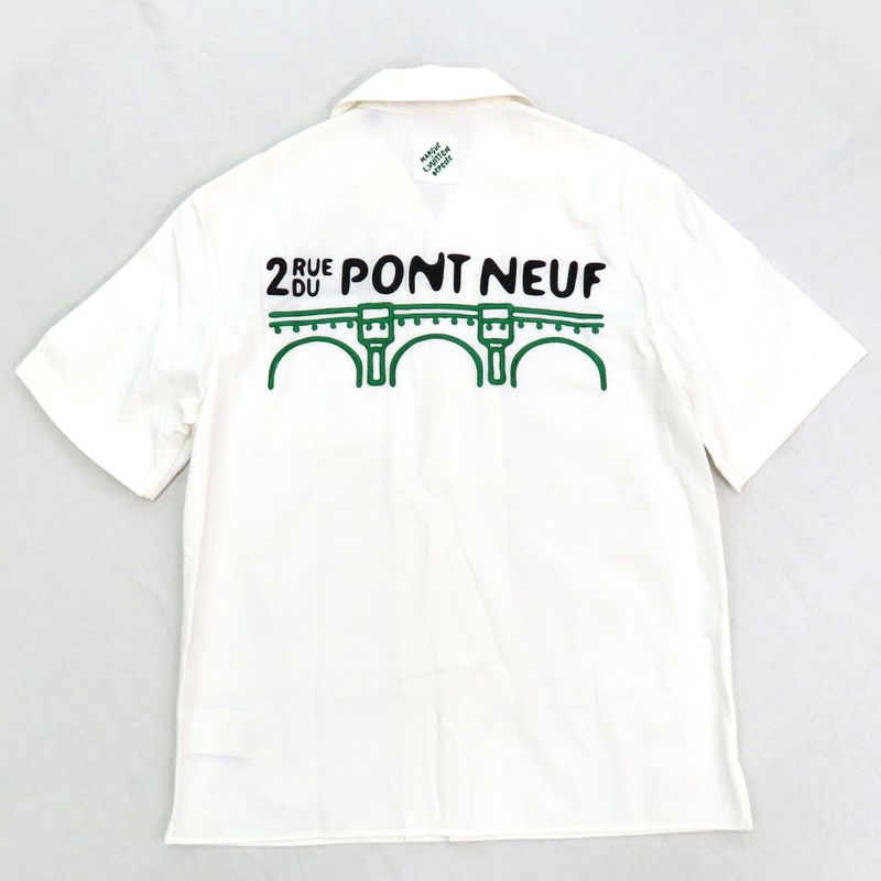 Louis Vuitton Short Sleeve Cotton Shirt 1afjdl S White Flower Pont