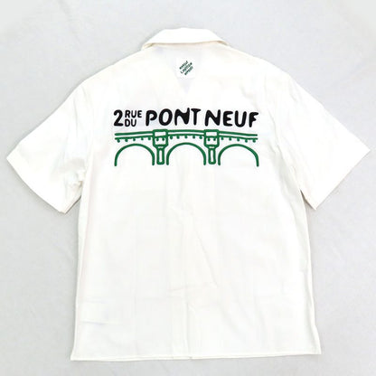 Louis Vuitton Short Sleeve Cotton Shirt 1afjdl S White Flower Pont