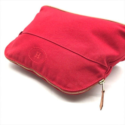 Hermes Bolide 25 Cotton Pouch Case Cosmetic Red