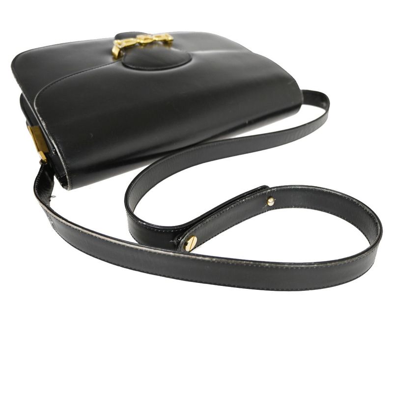 Celine Carriage Shoulder Bag Leather Black 67fa291