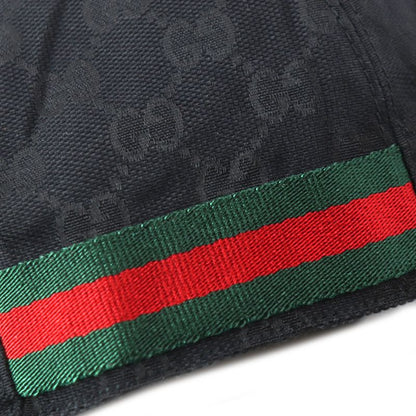 Gucci 200035 Webline Sherry Line Polyester Cotton GG Canvas Leather Use Cap