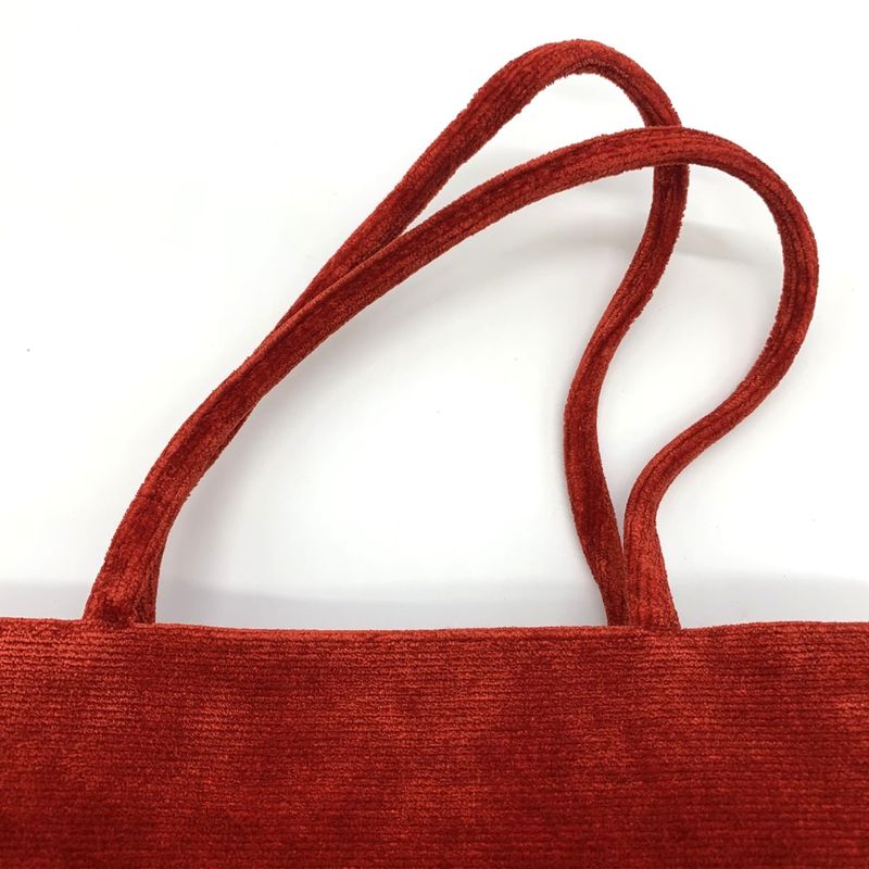 Fendi 06-11 15758 981 Logo Tote Handbag Suede Velour Red Women